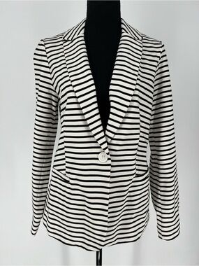 Philosophy Black and White Striped Blazer